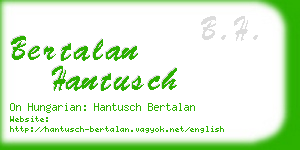 bertalan hantusch business card